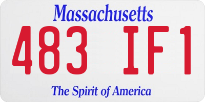 MA license plate 483IF1