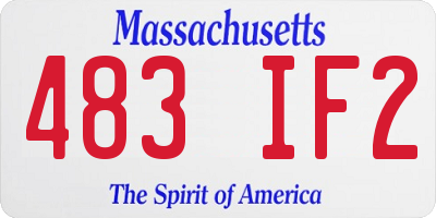 MA license plate 483IF2