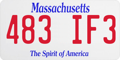 MA license plate 483IF3