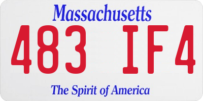 MA license plate 483IF4