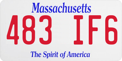 MA license plate 483IF6