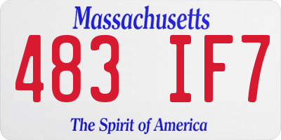 MA license plate 483IF7