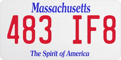 MA license plate 483IF8