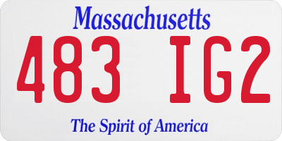 MA license plate 483IG2