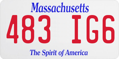 MA license plate 483IG6