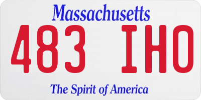 MA license plate 483IH0