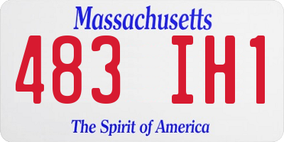 MA license plate 483IH1