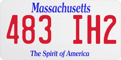 MA license plate 483IH2