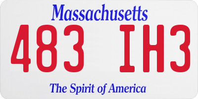MA license plate 483IH3