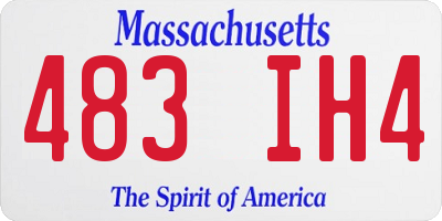 MA license plate 483IH4