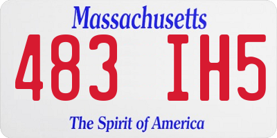 MA license plate 483IH5