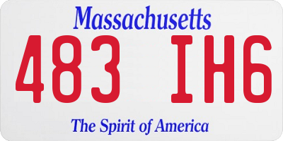 MA license plate 483IH6
