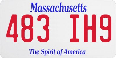 MA license plate 483IH9