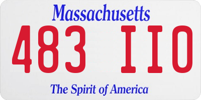 MA license plate 483II0