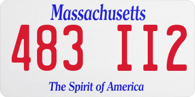 MA license plate 483II2