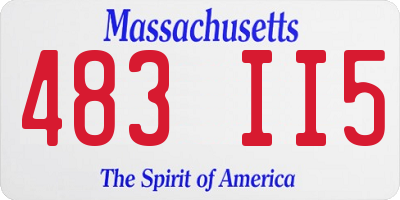 MA license plate 483II5
