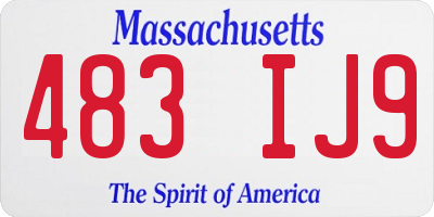 MA license plate 483IJ9