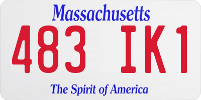 MA license plate 483IK1