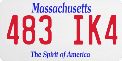 MA license plate 483IK4