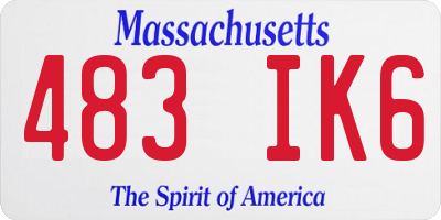 MA license plate 483IK6