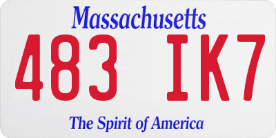MA license plate 483IK7
