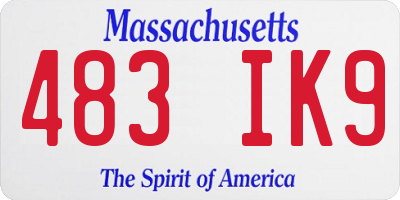 MA license plate 483IK9
