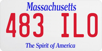 MA license plate 483IL0