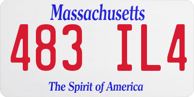 MA license plate 483IL4