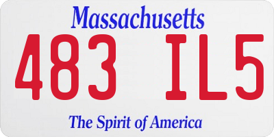 MA license plate 483IL5