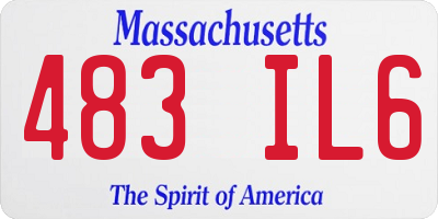 MA license plate 483IL6