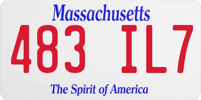 MA license plate 483IL7