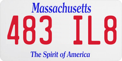 MA license plate 483IL8