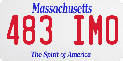 MA license plate 483IM0