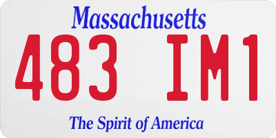 MA license plate 483IM1