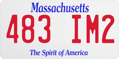 MA license plate 483IM2