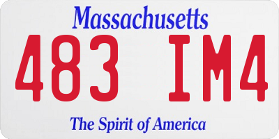 MA license plate 483IM4