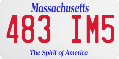 MA license plate 483IM5