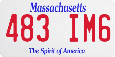MA license plate 483IM6