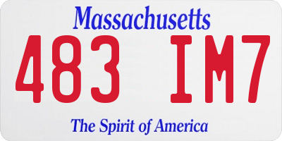 MA license plate 483IM7
