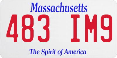 MA license plate 483IM9