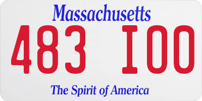 MA license plate 483IO0