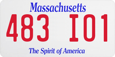 MA license plate 483IO1