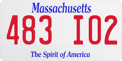 MA license plate 483IO2