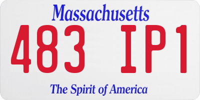 MA license plate 483IP1