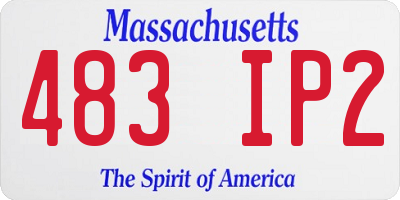 MA license plate 483IP2