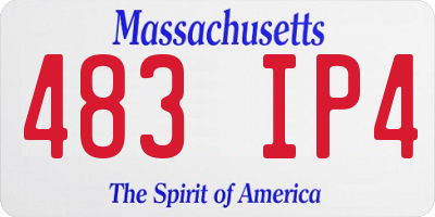 MA license plate 483IP4