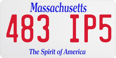 MA license plate 483IP5