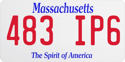 MA license plate 483IP6