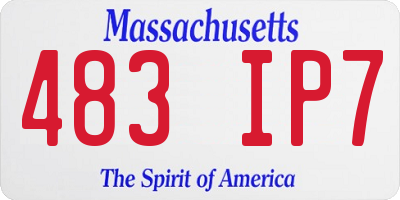 MA license plate 483IP7