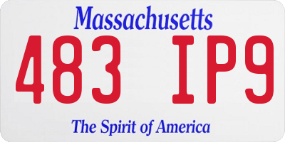 MA license plate 483IP9